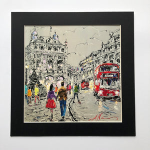 London red bus Picadilly Square print